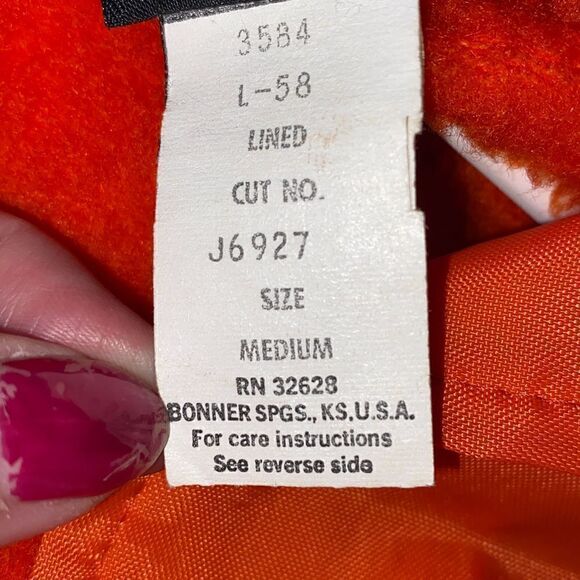 Vintage Swingster Orange Golden Harvest Patch snap up Jacket Medium - Picture 7 of 11